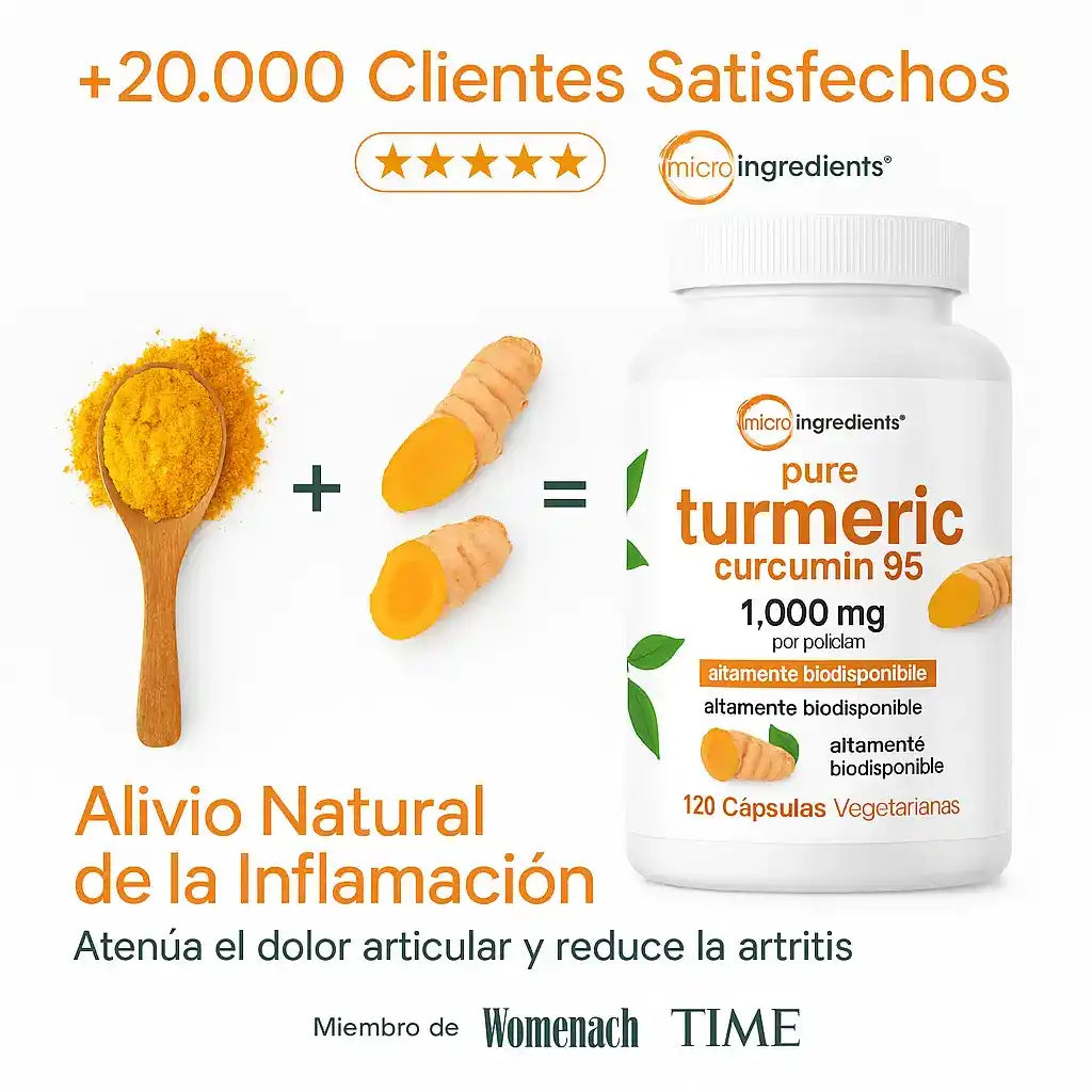 Turmeric Curcumina 95% | 4 en 1 | Alivio natural para la inflamación y el dolor